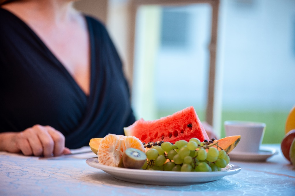 Alimentação com frutas frescas